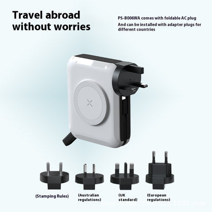 New 65W Multifunctional Magnetic Suction Travel Charger Wall Charging Power Bank For Laptop Computer Power Bank