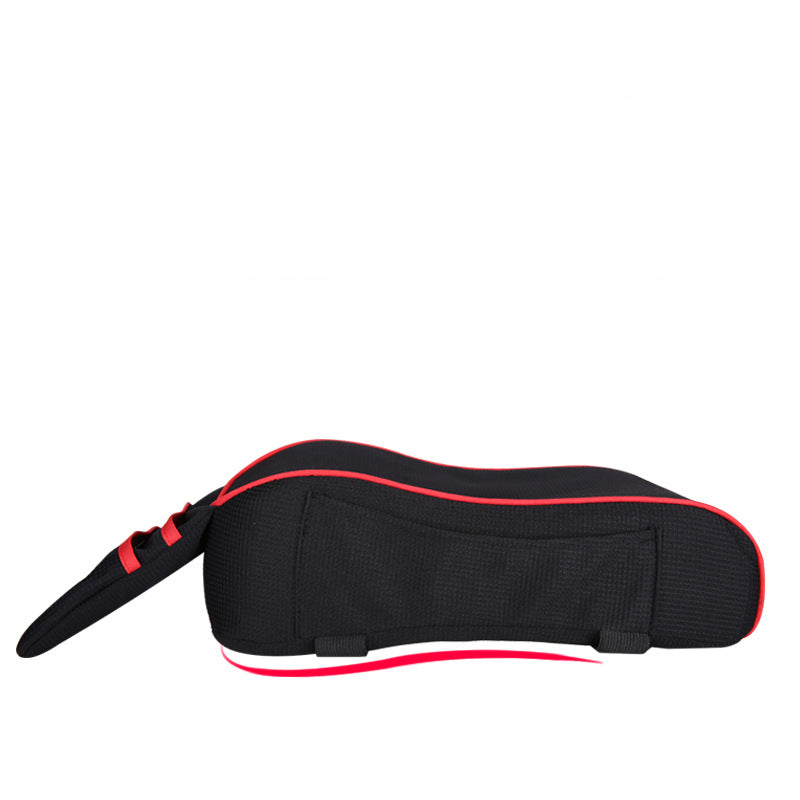 Car Armrest Box Pad side view showcasing cushioned design and red trimming for extra comfort.