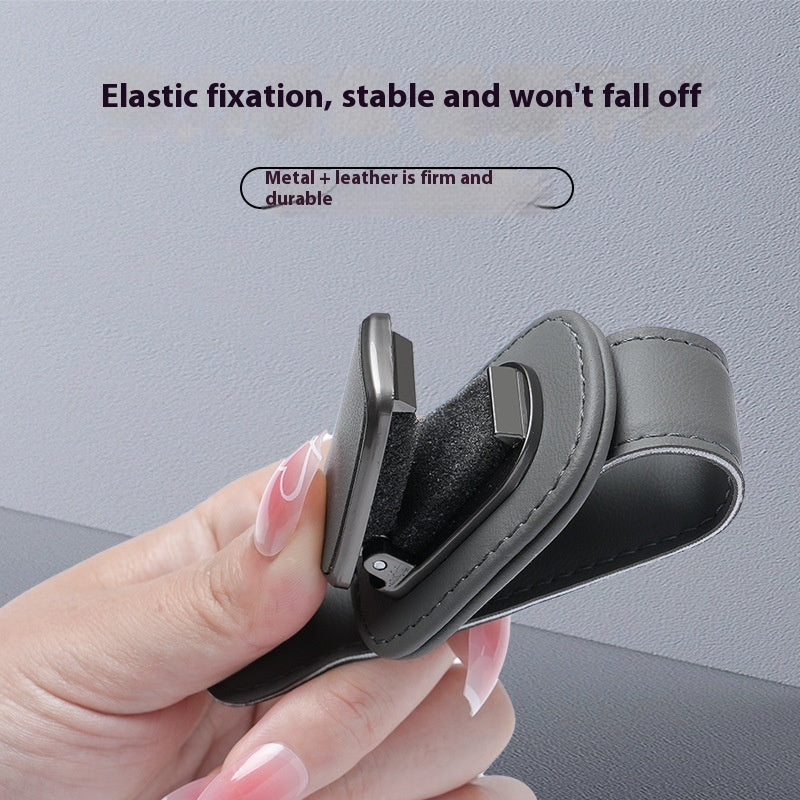 Leather Car Glasses Holder