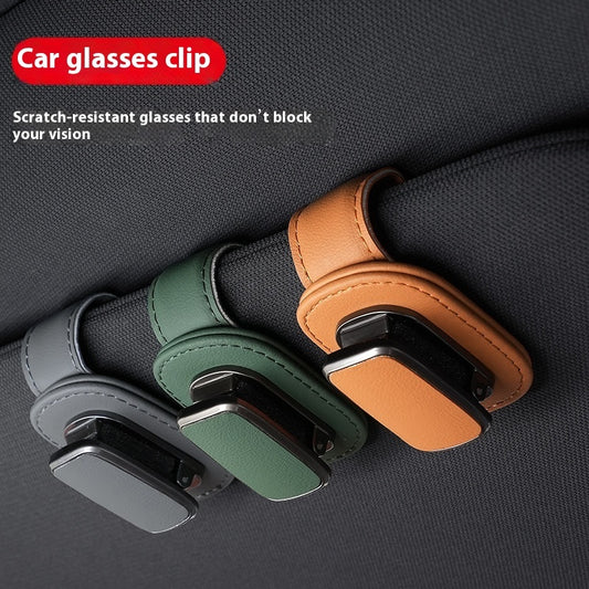 Leather Car Glasses Holder