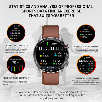 Fashionable Steel Band Business Sports Health Monitoring Bluetooth Watch