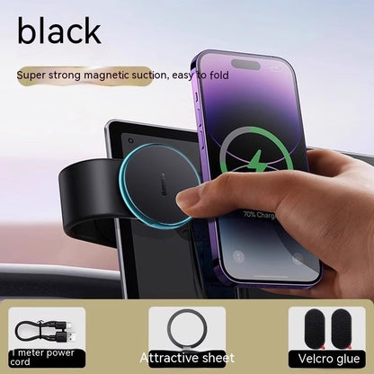 Magnetic Car Phone Holder 15W Wireless Charger Dash Mount